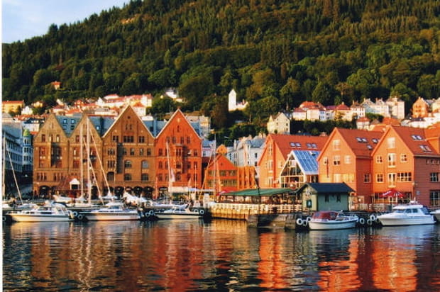 Les façades colorées du port de Bergen