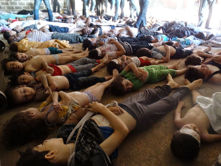 Victimes des gaz chimiques en Syrie