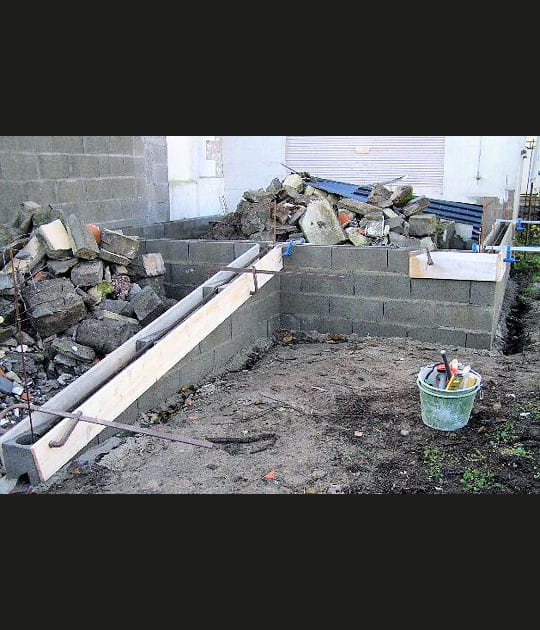 Cr&eacute;ation de la structure de la rampe d'acc&egrave;s