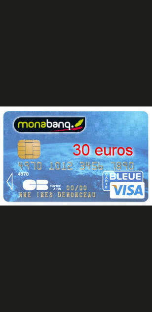1er&nbsp;: Monabanq avec une Visa classic &agrave;&nbsp;30&nbsp;euros
