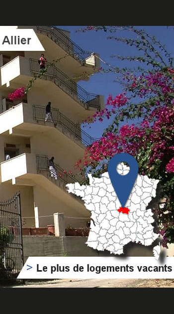 03 &ndash; Allier : le&nbsp;plus de&nbsp;logements vacants