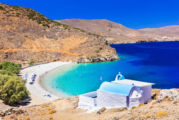 Plage d'Agios Konstantinos, Astypaléa, Grèce