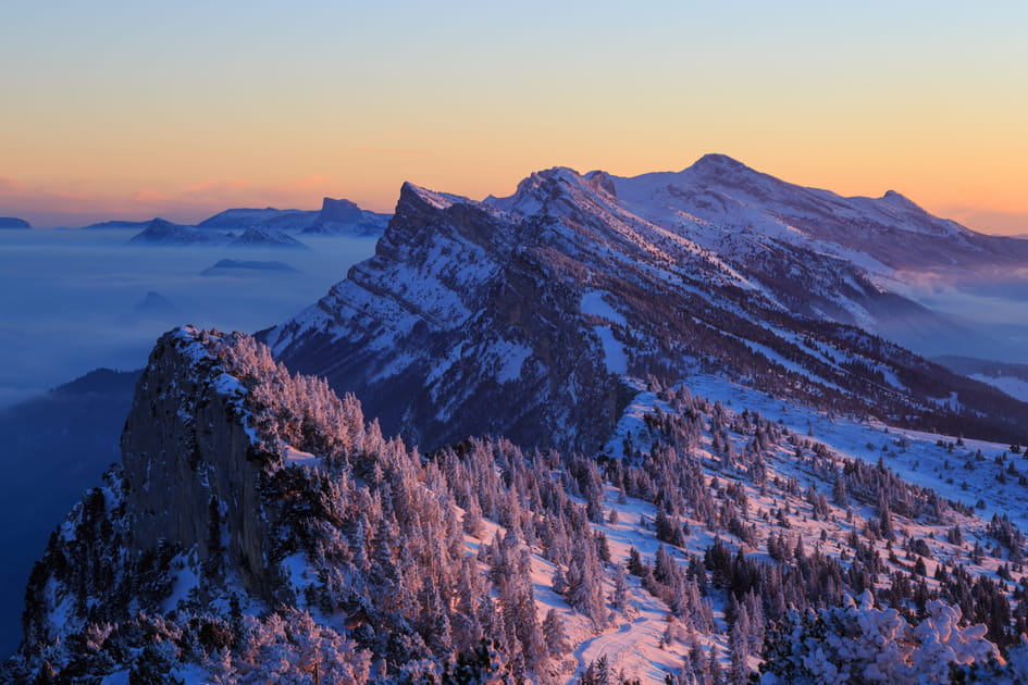 Vercors, au cr&eacute;puscule de l'hiver