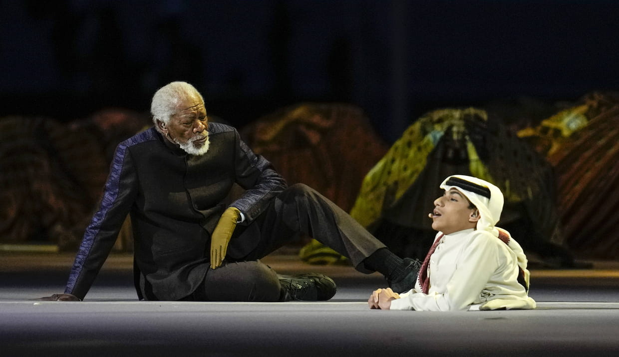 Morgan Freeman et Ghanim Al Muftah