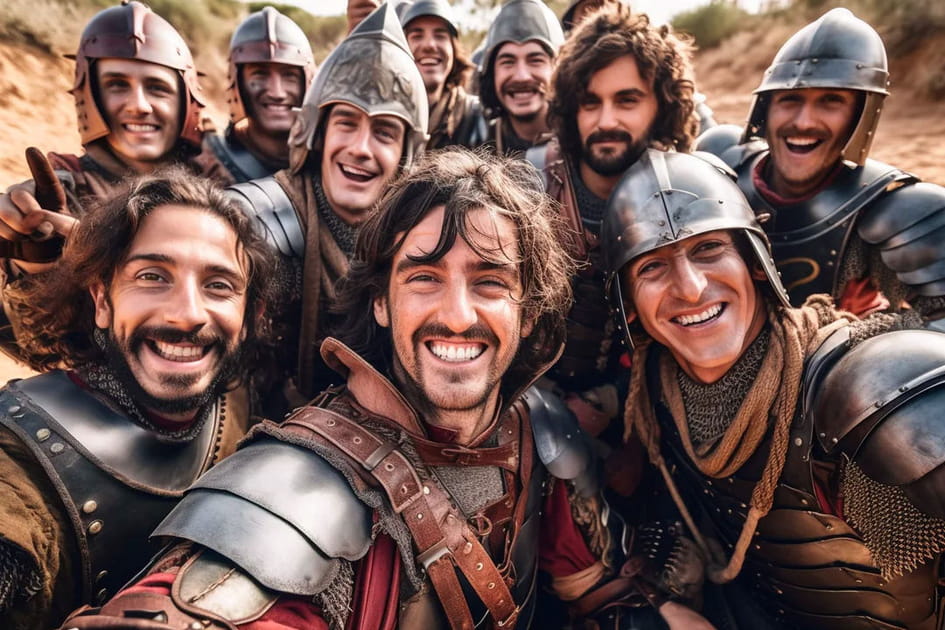 Selfies d'&eacute;poque&nbsp;: Des conquistadors espagnols - Image IA
