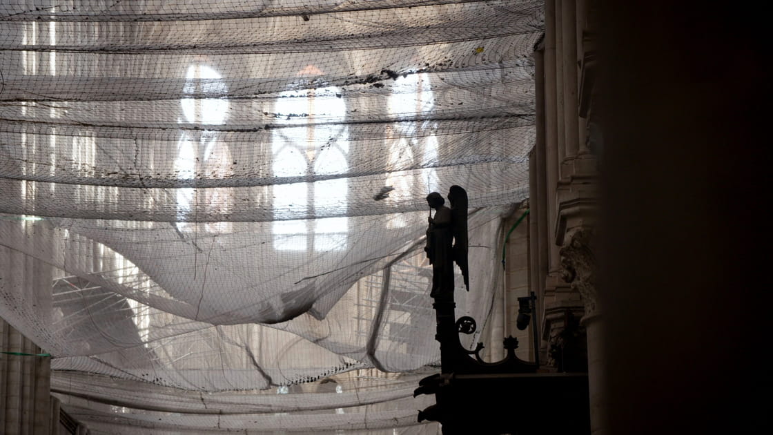 Restauration de Notre-Dame de Paris&nbsp;: Filets de s&eacute;curit&eacute;