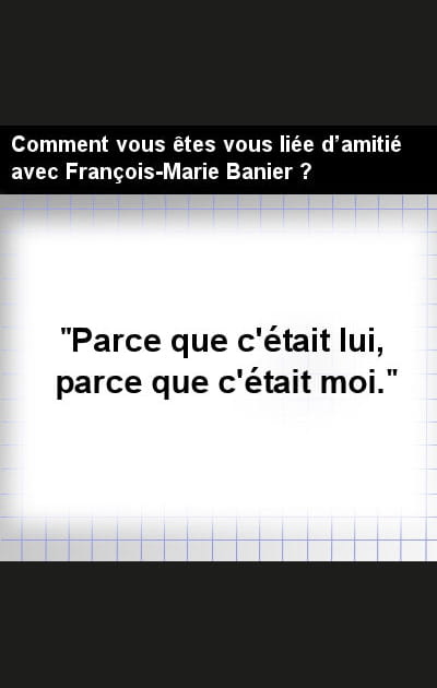 L'amiti&eacute; de Banier