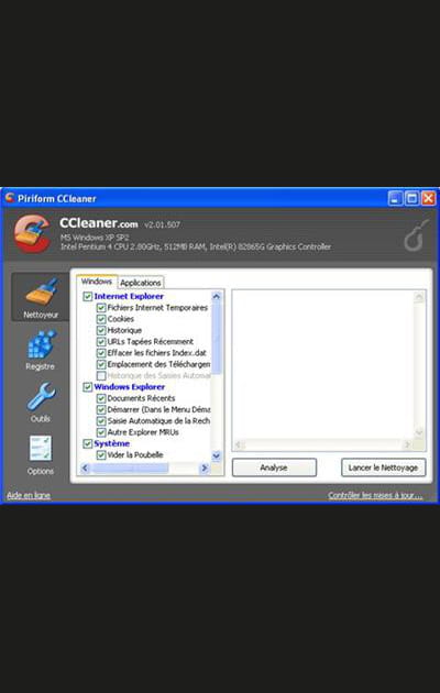 Nettoyer la base de registre et d&eacute;fragmenter son disque dur
