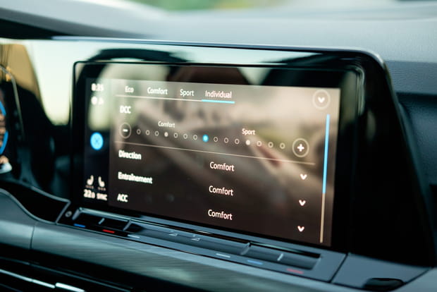 Des réglages très précis sur la Golf 8