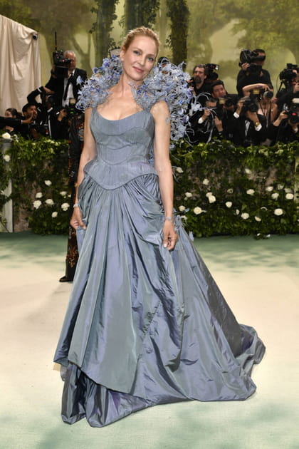 Uma Thurman &eacute;l&eacute;gante de simplicit&eacute; au Met Gala