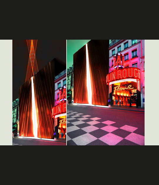 Rideau entrebaill&eacute;