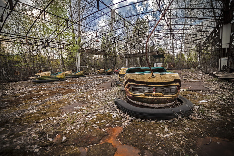 La ville abandonn&eacute;e de Pripyat en Ukraine