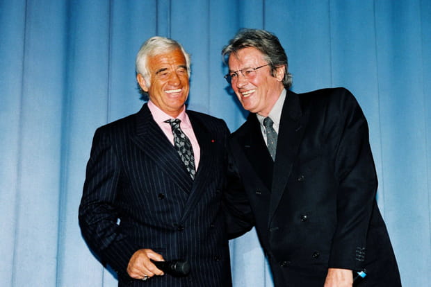 Jean-Paul Belmondo et Alain Delon hilares