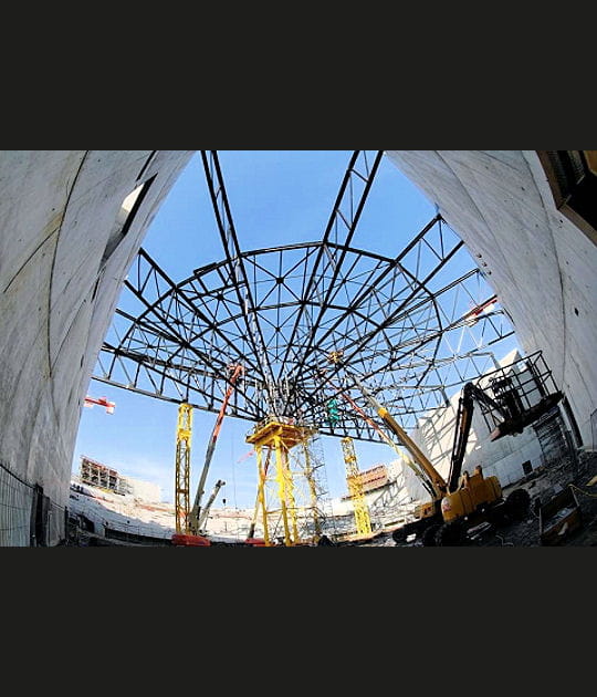 Une ossature m&eacute;tallique