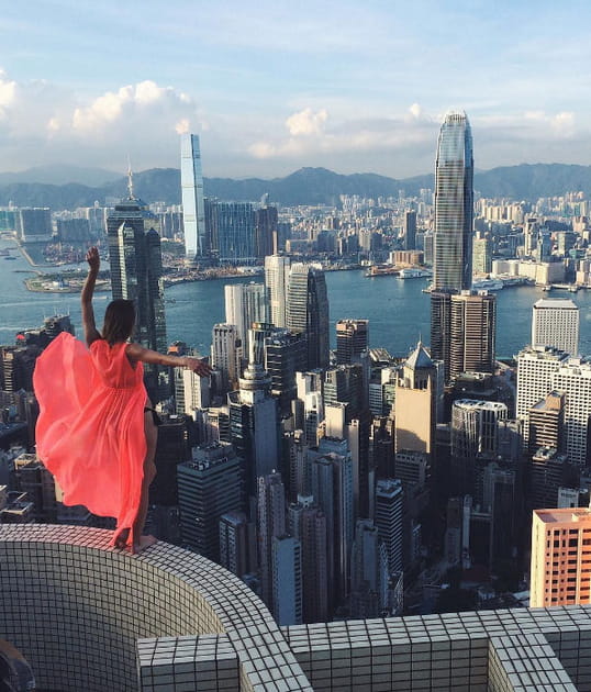 Superbe panorama de la ville d'Hong Kong