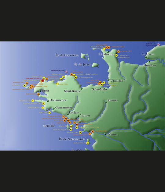 Localisation des &eacute;paves