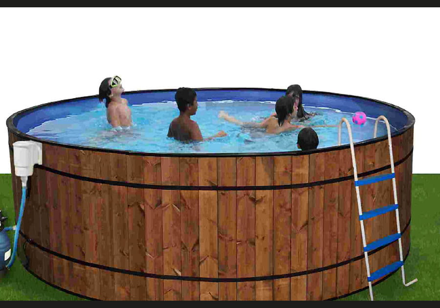 Une piscine rustique