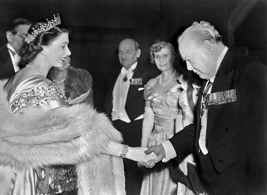 Elizabeth et Winston Churchill