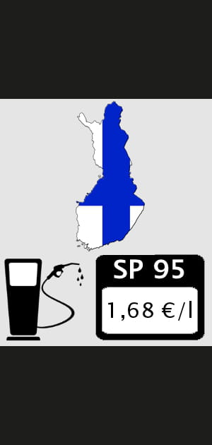 Finlande&nbsp;: 1,68&nbsp;euro/litre