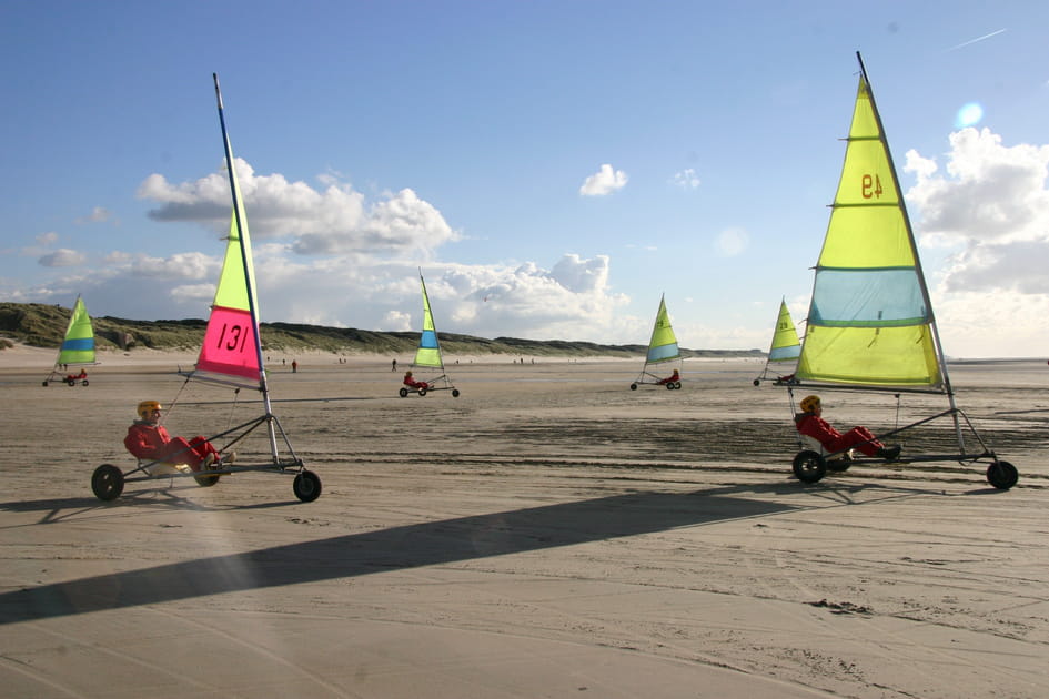 La plage du Touquet-Plage, spot de char &agrave; voile reconnu dans le monde