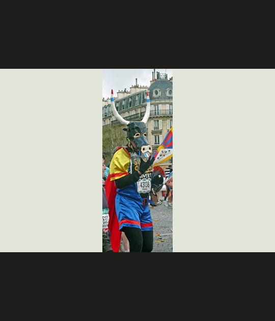 Super-taureau au marathon de Paris