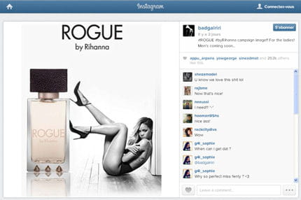 rihanna rogue instagram