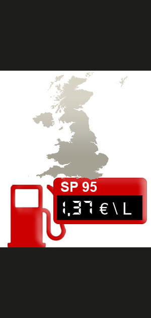 10- Royaume-Uni&nbsp;: 1,37&nbsp;euro/litre