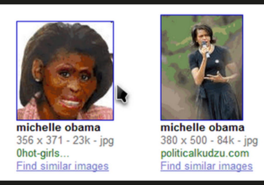 Un photomontage de Michelle Obama en guenon