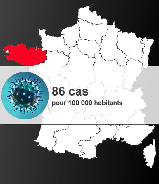 10e&nbsp;r&eacute;gion la&nbsp;plus touch&eacute;e par&nbsp;la&nbsp;grippe&nbsp;: la&nbsp;Bretagne