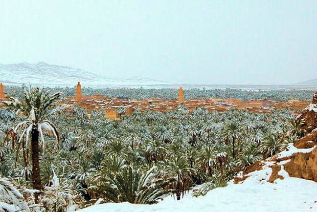 Le Maroc sous la neige