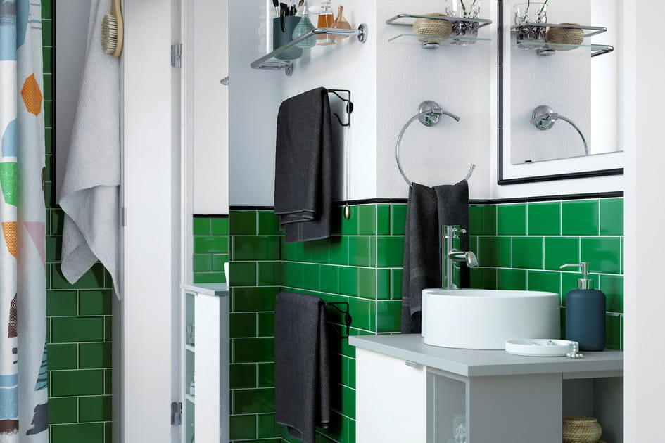 Un sous-bassement en carrelage