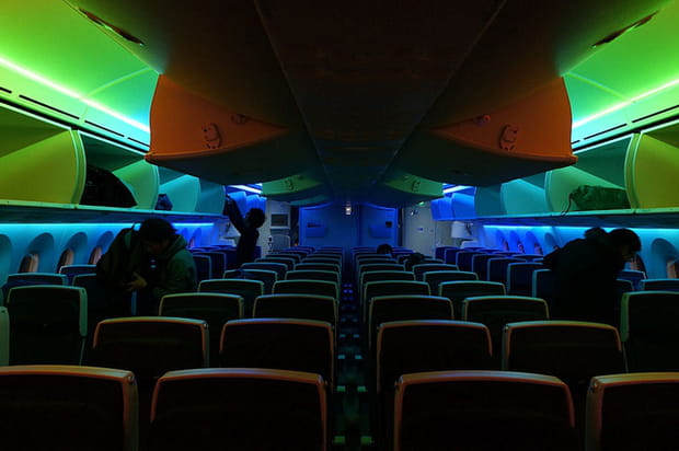 16,7 millions de couleurs éclairent la cabine d'un A350