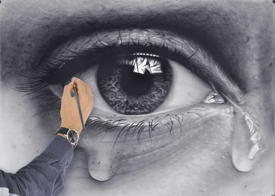 Larmes &agrave; l'oeil