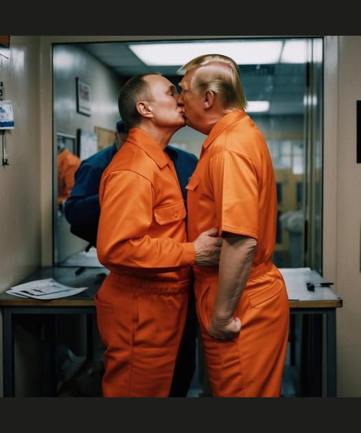 Poutine et Trump &quot;fin 2023&quot; - Image IA
