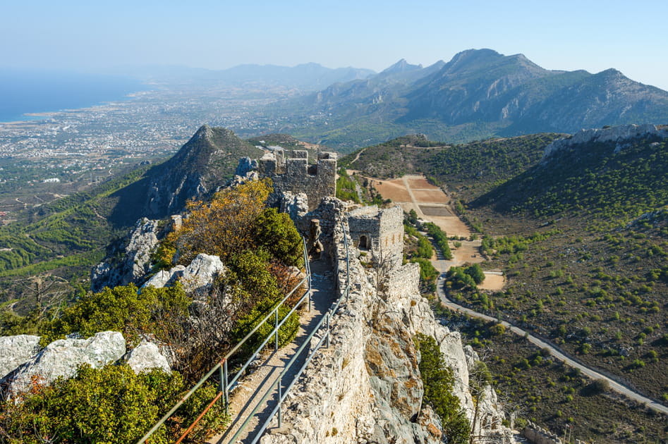 Grimper jusqu'au ch&acirc;teau de Saint Hilarion