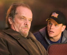 jack nicholson (à gauche) aux côtés de matt damon dans 'les infiltrés' (2006).