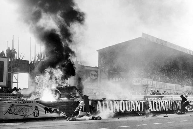 Le Mans 1955 : La Mercedes explose et s'enflamme