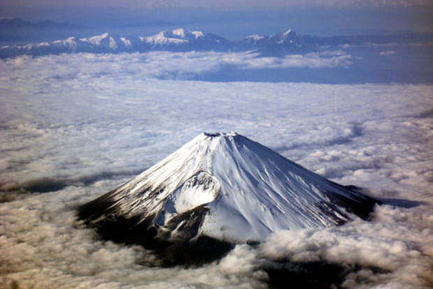 Le Mont Fuji sur l'île de Honshu