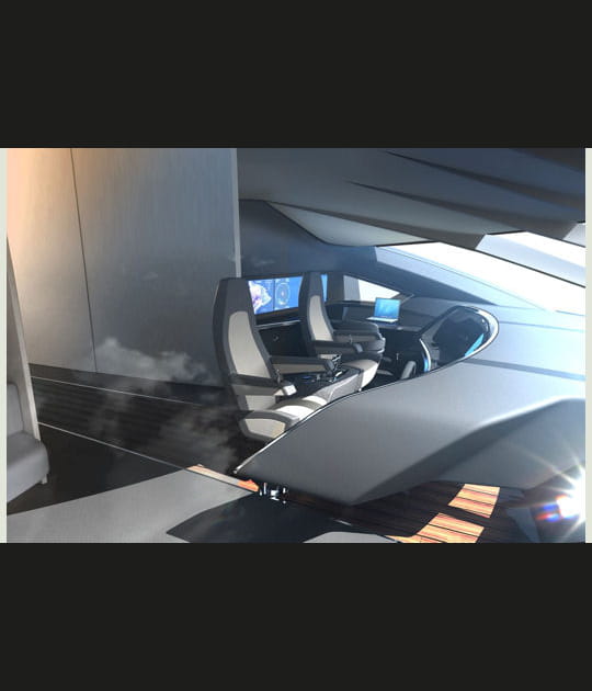 Vaisseau spatial sur l'eau