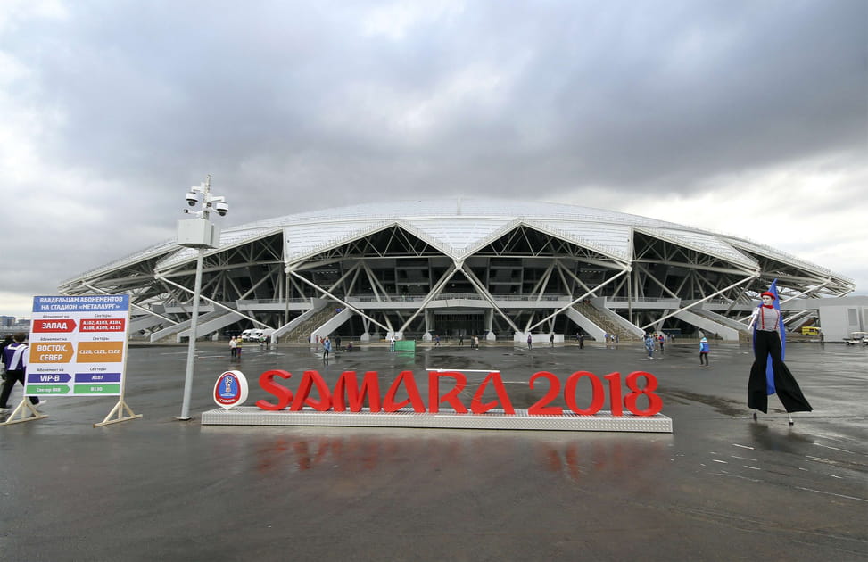 La Cosmos Arena de Samara, vue d'ext&eacute;rieur
