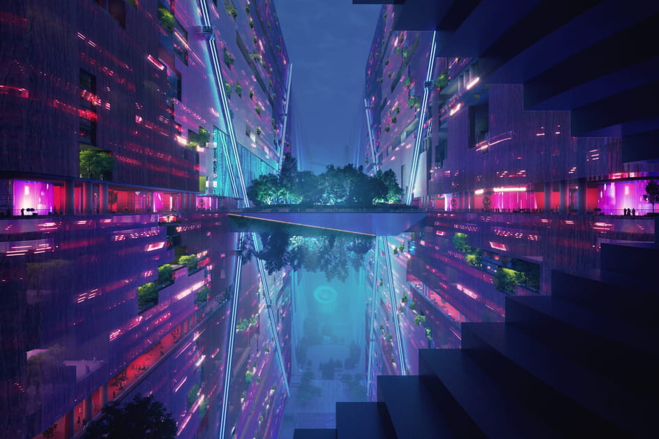 Projet The Line&nbsp;: une mat&eacute;rialisation du concept d'urbanisme &quot;z&eacute;ro gravit&eacute;&quot;