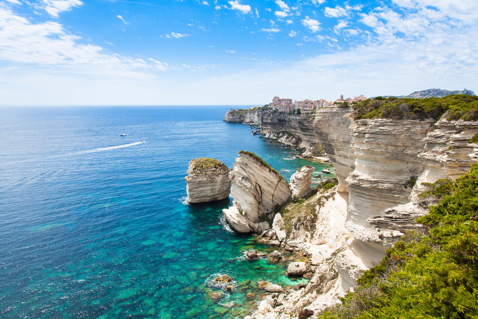 La citadelle de Bonifacio, panorama exceptionnel hiver comme &eacute;t&eacute; en Corse