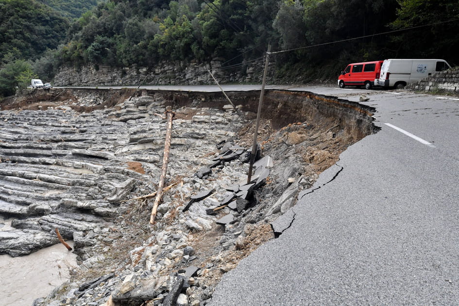 Effondrement de route