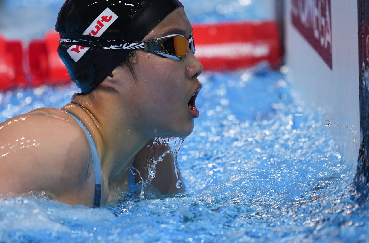 Elle a découvert la natation 