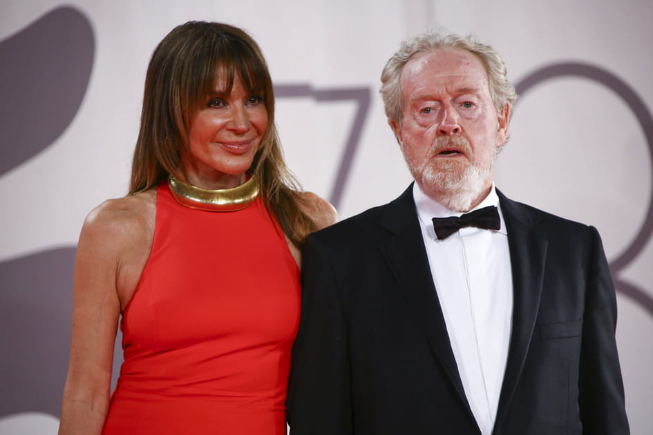 Ridley Scott accompagn&eacute; de son &eacute;pouse Giannina Facio