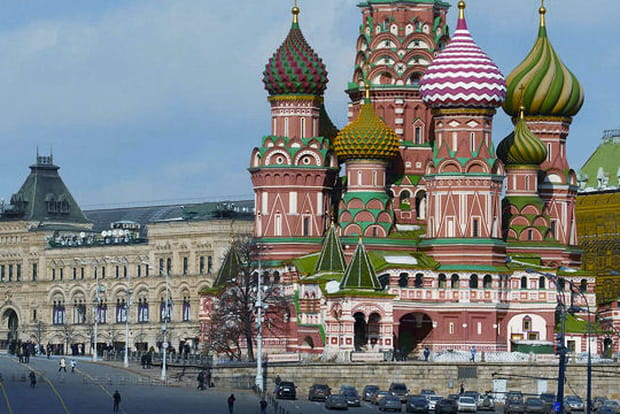 Halte à la Place Rouge de Moscou