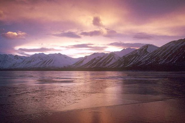 Coucher de soleil sur Glacier Bay