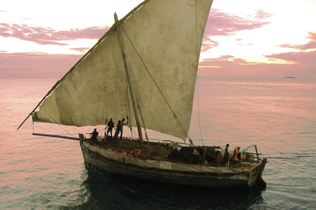 Dhow sur l'île de Zanzibar