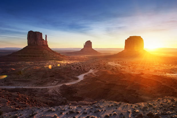 Coucher de soleil sur la Monument Valley