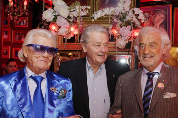 Belmondo et Delon à l'anniversaire de Michou